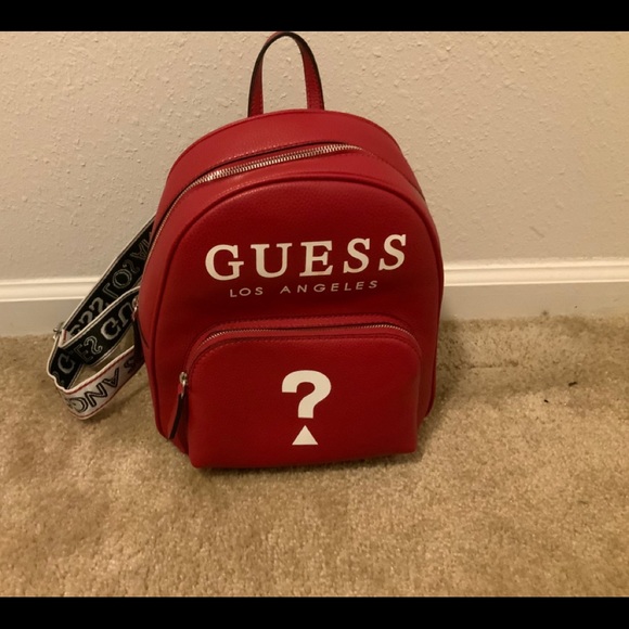 red guess backpack